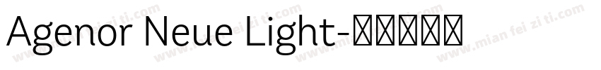 Agenor Neue Light字体转换